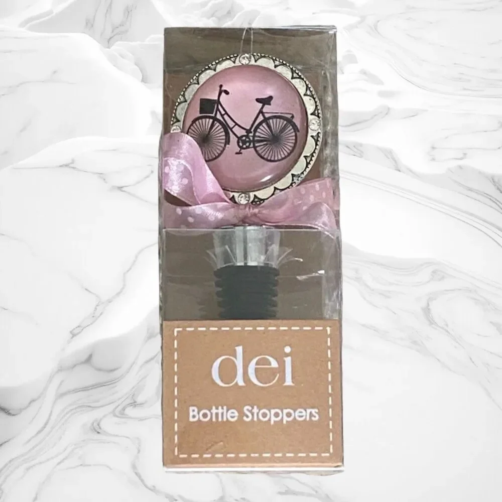 Pink Silver Bottle Stopper Shabby Chic DEI Denis East Int. Stocking Stuffer Gift